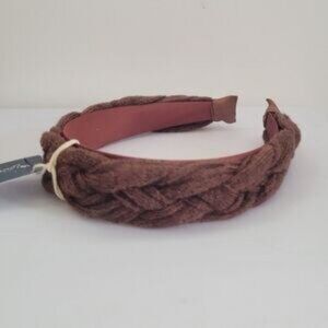 New Universal Thread Brown Sweater Knit Braided Headband